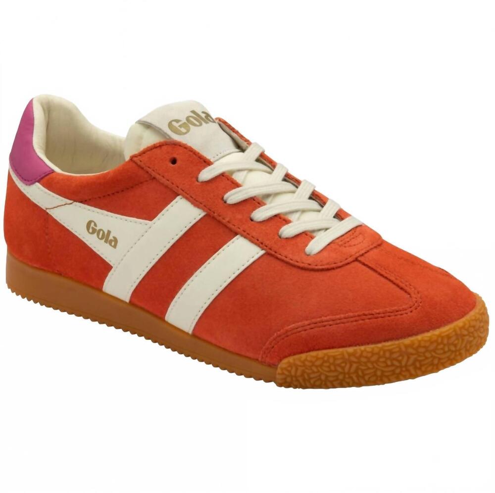 NEW GOLA women's elan sneakers in hot coral/ off white/ fuchsia